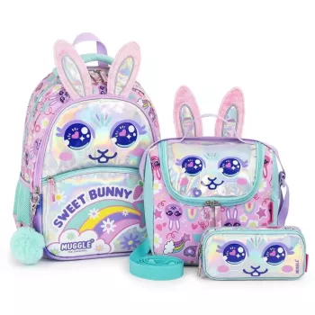 Muggle Sweet Bunny Okul Çantası 3 lü Set