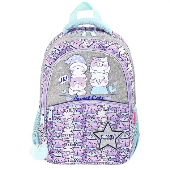 Muggle Meow İlkokul Çantası 3 lü Set